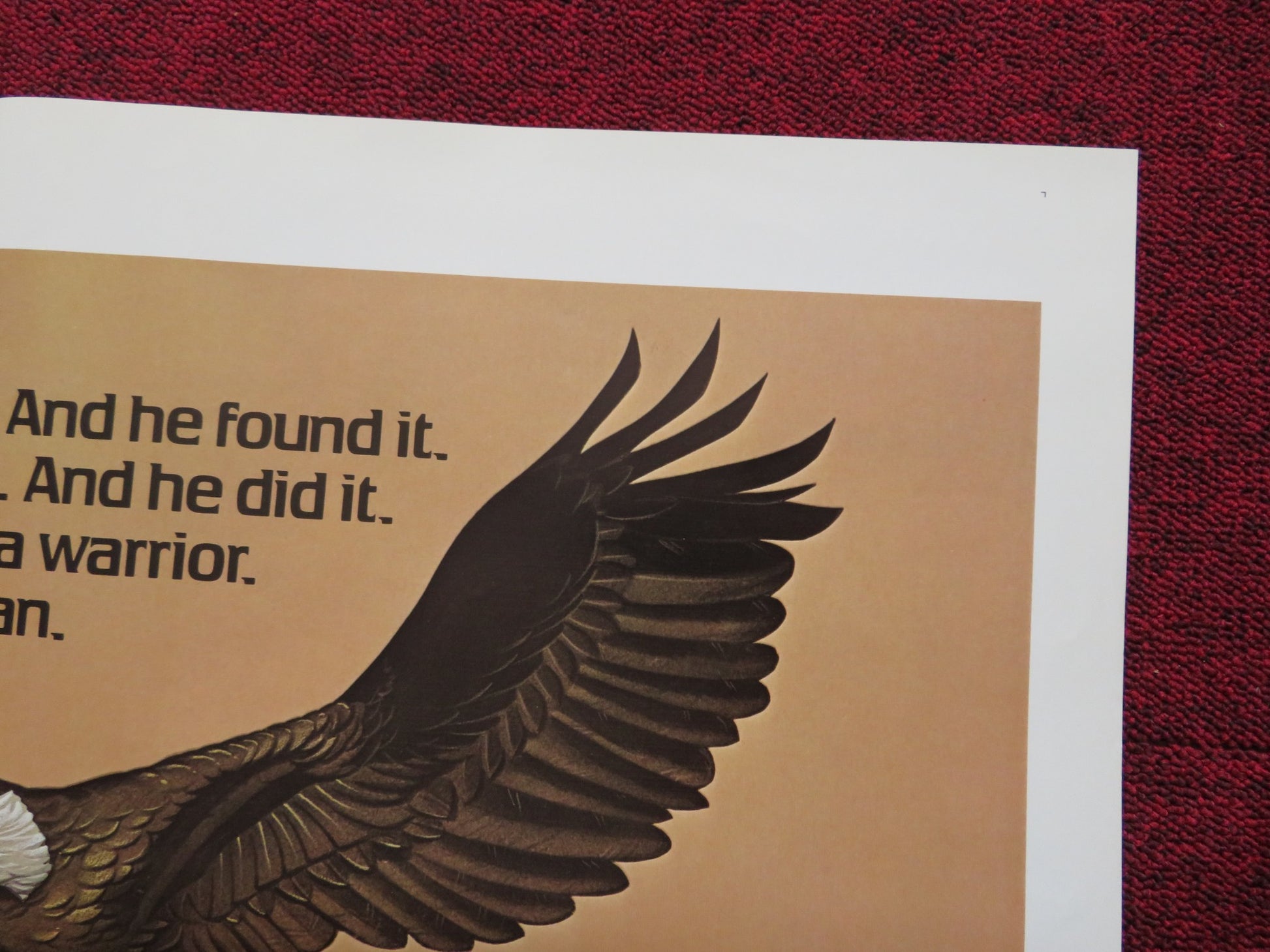 THREE WARRIORS FOLDED US ONE SHEET POSTER CHARLES WHITE EAGLE LOIS RED ELK 1977 - Rendezvous Cinema