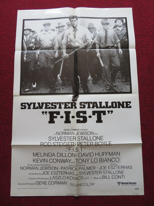 F.I.S.T. FOLDED US ONE SHEET POSTER SYLVESTER STALLONE ROD STEIGER 1977 - Rendezvous Cinema