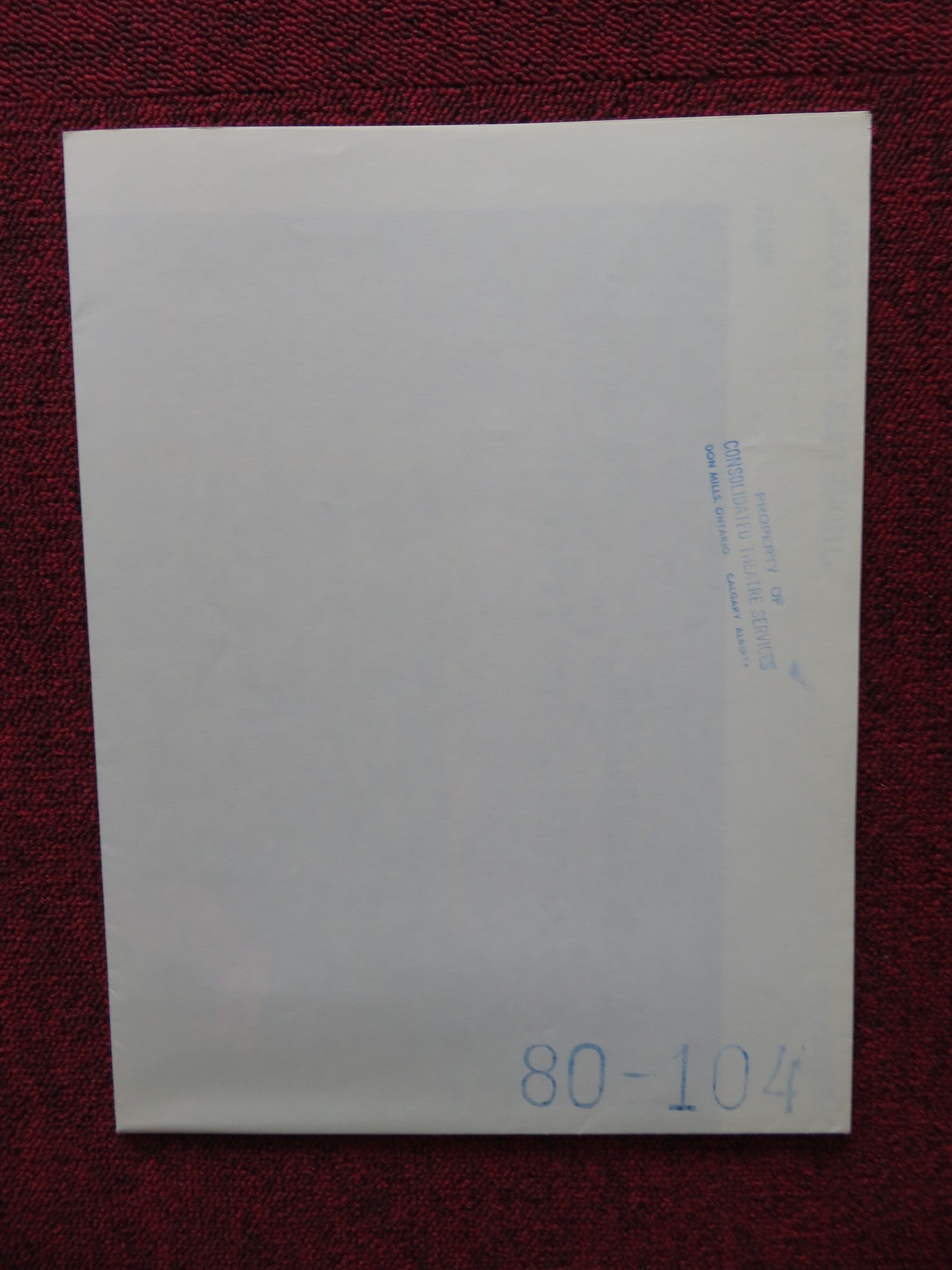 THOSE LIPS, THOSE EYES FOLDED US ONE SHEET POSTER FRANK LANGELLA G. O'CONNOR '80 - Rendezvous Cinema