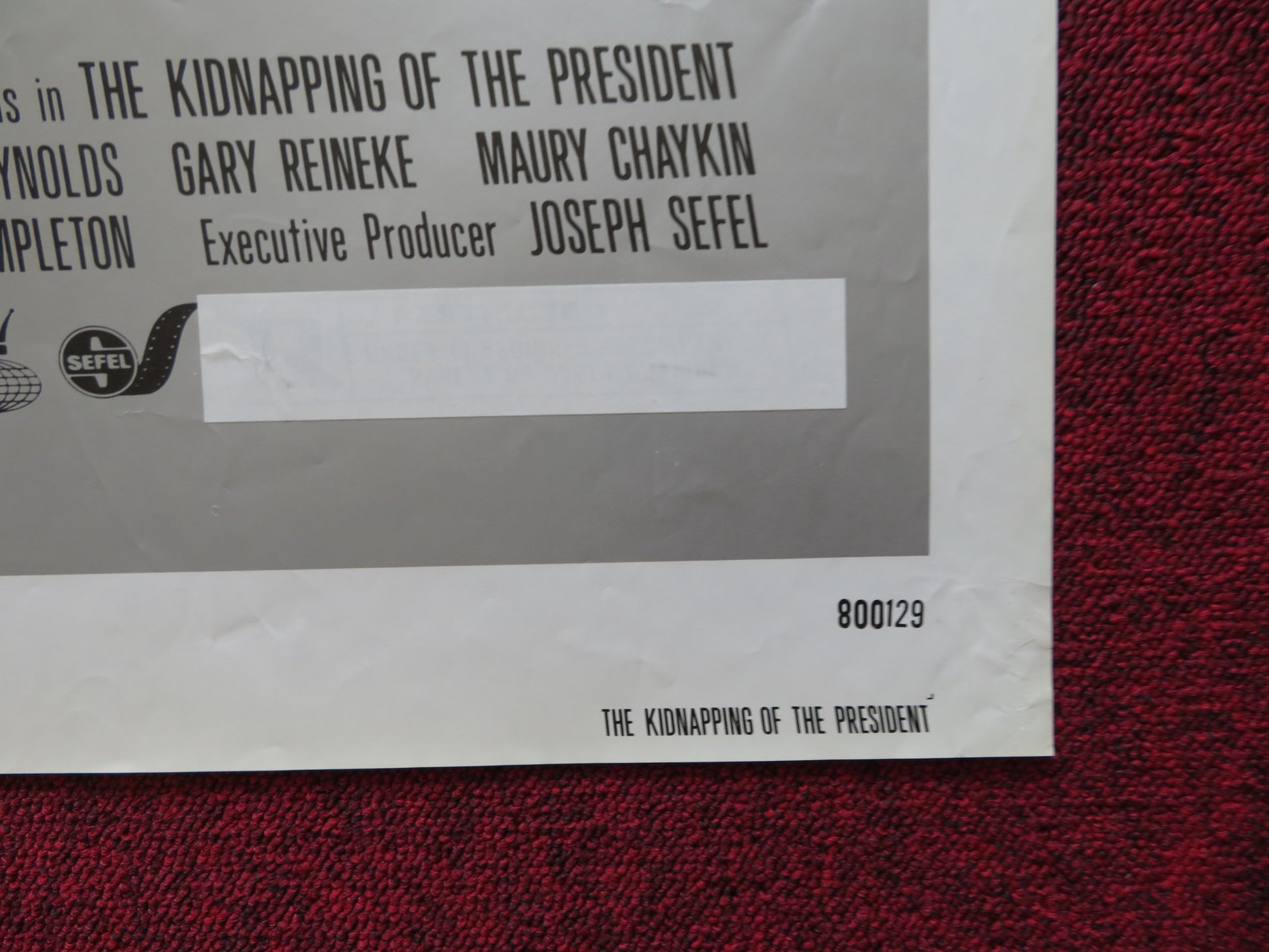 THE KIDNAPPING OF THE PRESIDENT FOLDED US ONE SHEET POSTER WILLIAM SHATNER 1980 - Rendezvous Cinema
