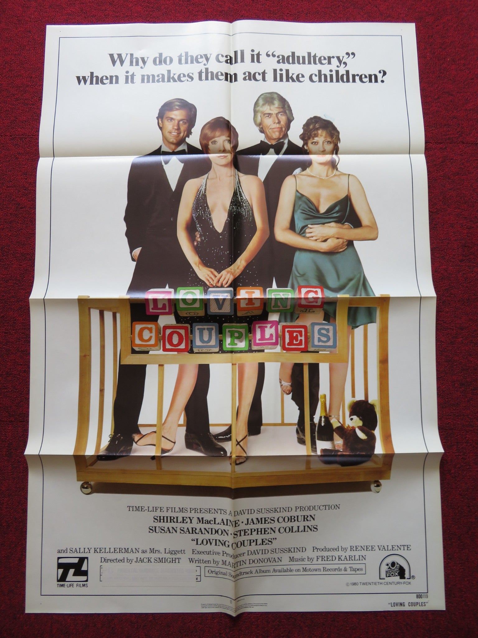 LOVING COUPLES FOLDED US ONE SHEET POSTER SHIRLEY MACLAINE JAMES COBURN 1980 - Rendezvous Cinema