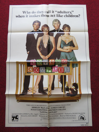 LOVING COUPLES FOLDED US ONE SHEET POSTER SHIRLEY MACLAINE JAMES COBURN 1980 - Rendezvous Cinema