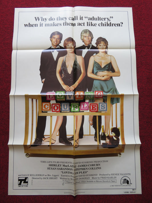 LOVING COUPLES FOLDED US ONE SHEET POSTER SHIRLEY MACLAINE JAMES COBURN 1980 - Rendezvous Cinema