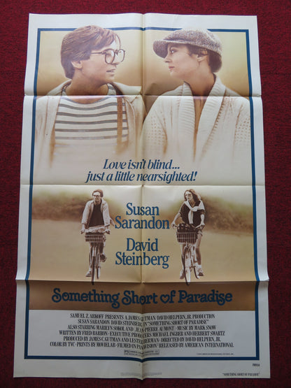 SOMETHING SHORT OF PARADISE FOLDED US ONE SHEET POSTER SUSAN SARANDON 1979 - Rendezvous Cinema