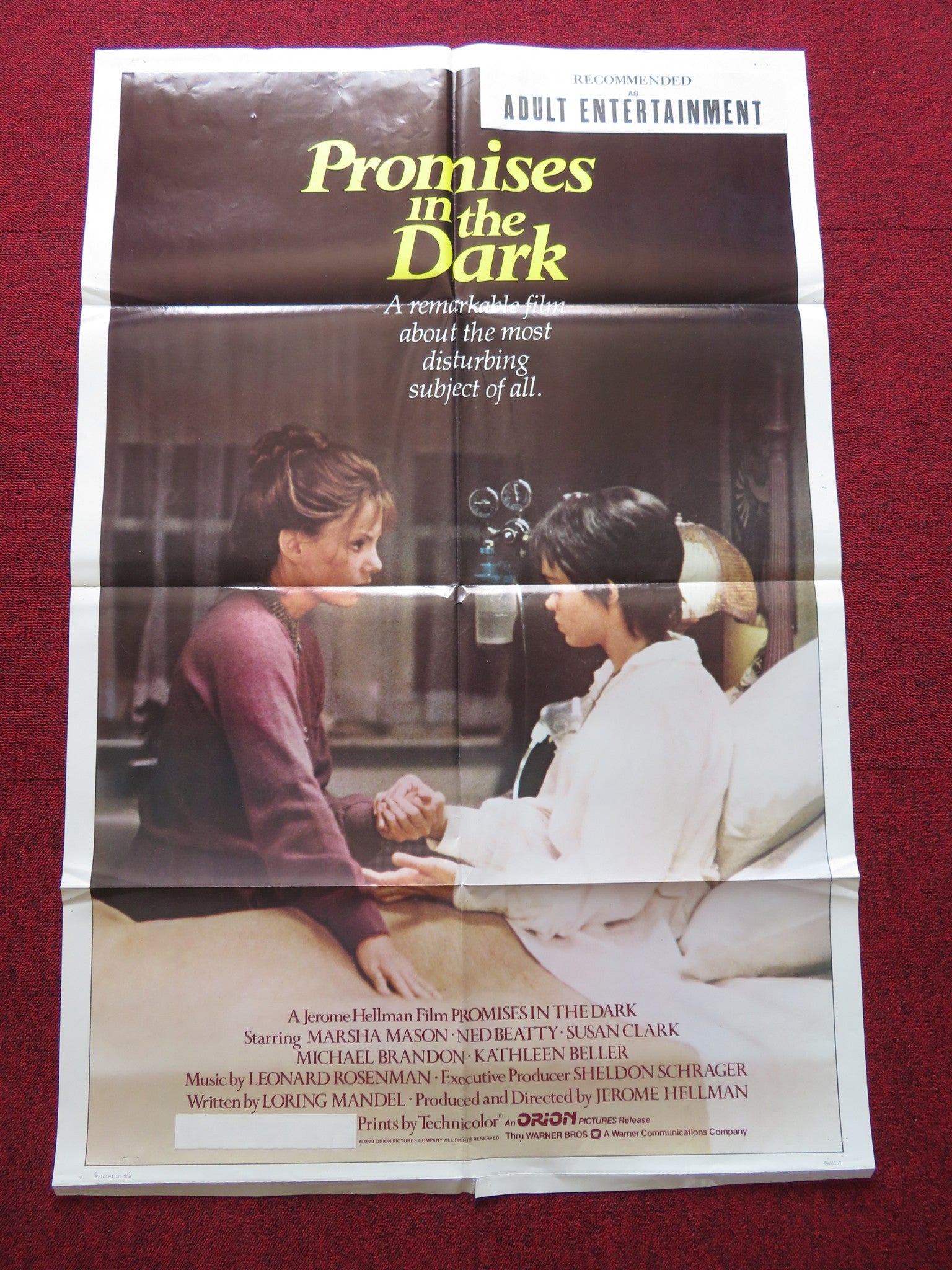 PROMISES IN THE DARK FOLDED US ONE SHEET POSTER MARSHA MASON NED BEATTY 1979 - Rendezvous Cinema