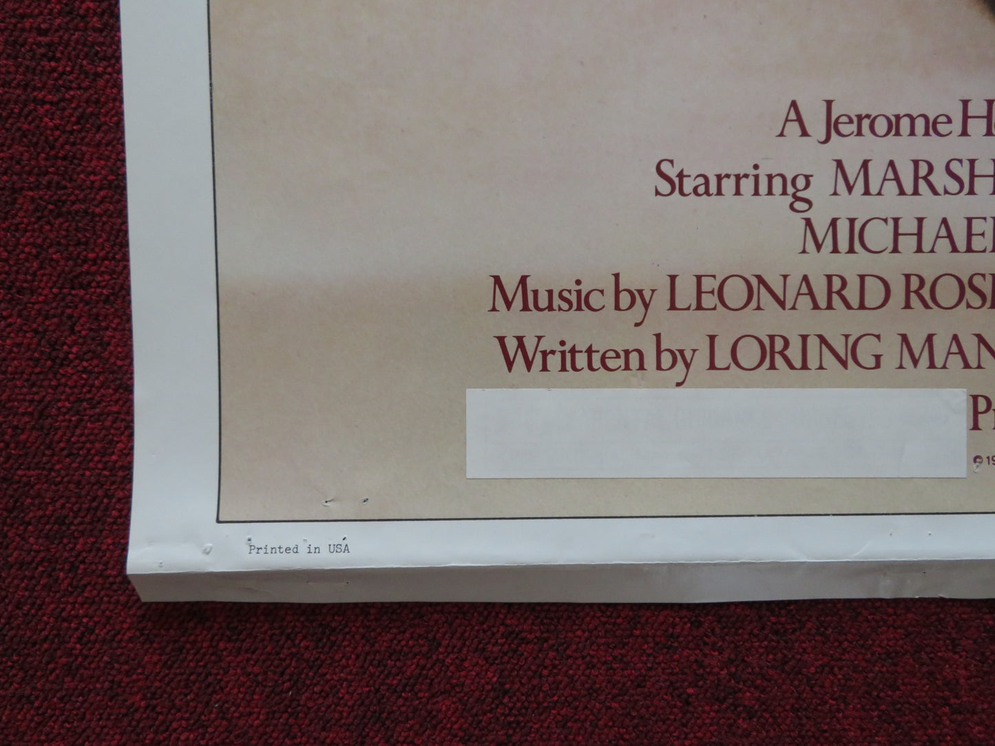 PROMISES IN THE DARK FOLDED US ONE SHEET POSTER MARSHA MASON NED BEATTY 1979 - Rendezvous Cinema