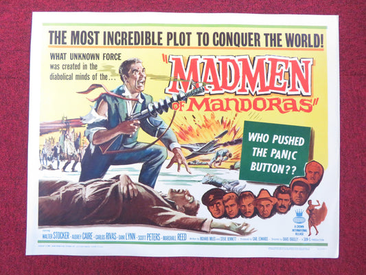THE MADMEN OF MANDORAS HALF SHEET (22"x 28") POSTER WALTER STOCKER CAIRE 1963