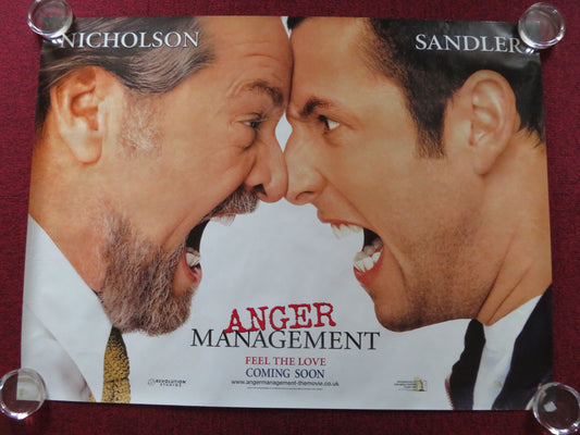ANGER MANAGEMENT QUAD (30"x 40") ROLLED POSTER ADAM SANDLER JACK NICHOLSON 2003 - Rendezvous Cinema