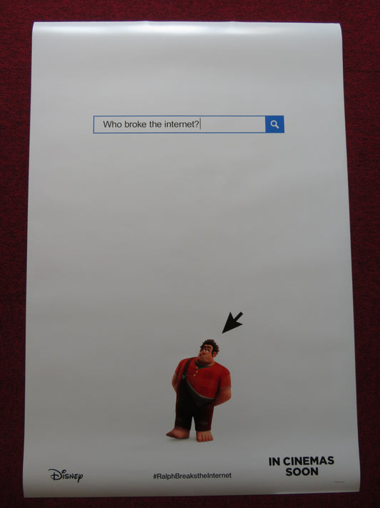 RALPH BREAKS THE INTERNET - B US ONE SHEET ROLLED POSTER DISNEY 2018 - Rendezvous Cinema