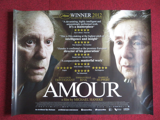 AMOUR UK QUAD (30"x 40") ROLLED POSTER JEAN-LOUIS TRINTIGNANT 2012 - Rendezvous Cinema