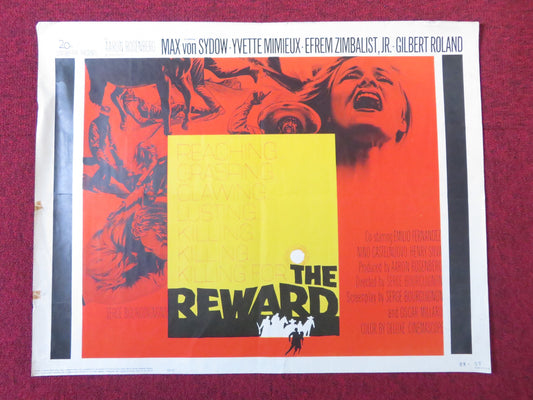 THE REWARD US HALF SHEET (22"x 28") POSTER MAX VON SYDOW YVETTE MIMIEUX 1965