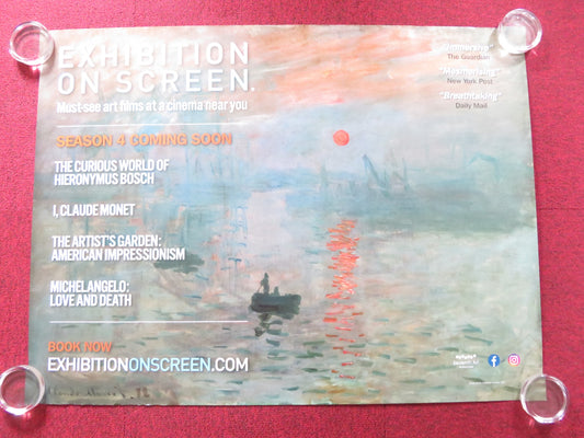 EXHIBITION ON SCREEN: I CLAUDE MONET - A UK QUAD (30"x 40") ROLLED POSTER 2017