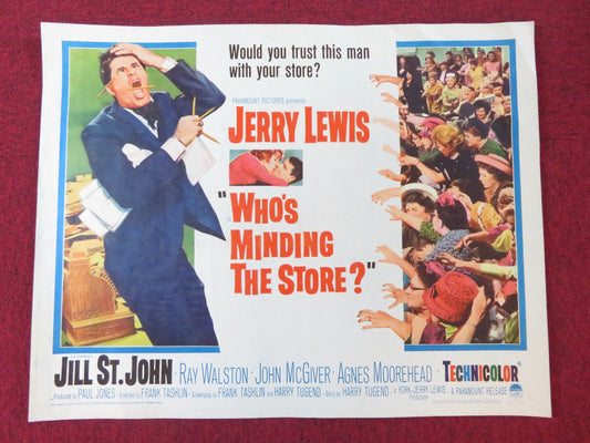 WHO'S MINDING THE STORE US HALF SHEET (22"x 28") POSTER JERRY LEWIS 1963