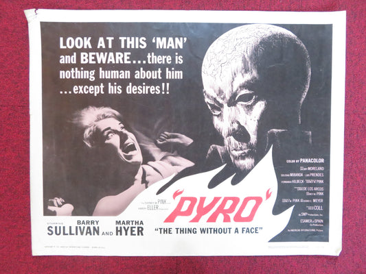 PYRO... THE THING WITHOUT A FACE US HALF SHEET (22"x 28") POSTER SULLIVAN 1963