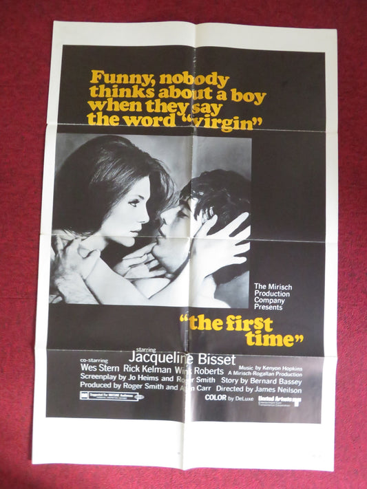THE FIRST TIME FOLDED US ONE SHEET POSTER JACQUELINE BISSET WES STERN 1969