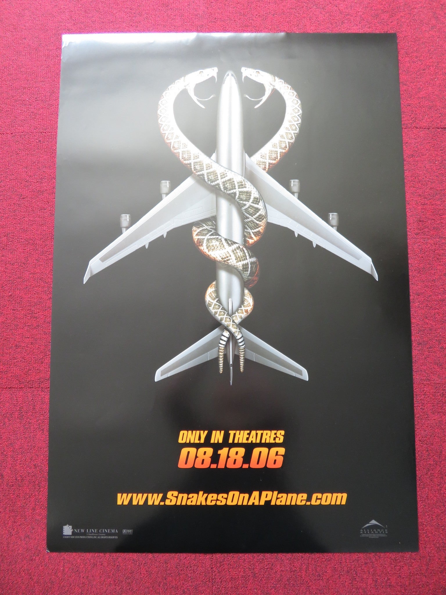 SNAKES ON A PLANE US ONE SHEET ROLLED POSTER SAMUEL L. JACKSON J. MARGULIES 2006 - Rendezvous Cinema