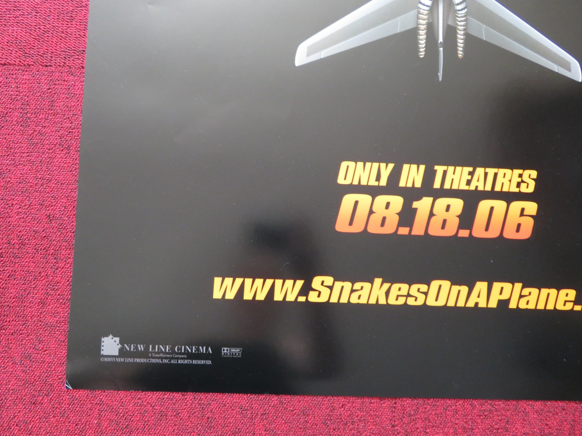 SNAKES ON A PLANE US ONE SHEET ROLLED POSTER SAMUEL L. JACKSON J. MARGULIES 2006 - Rendezvous Cinema