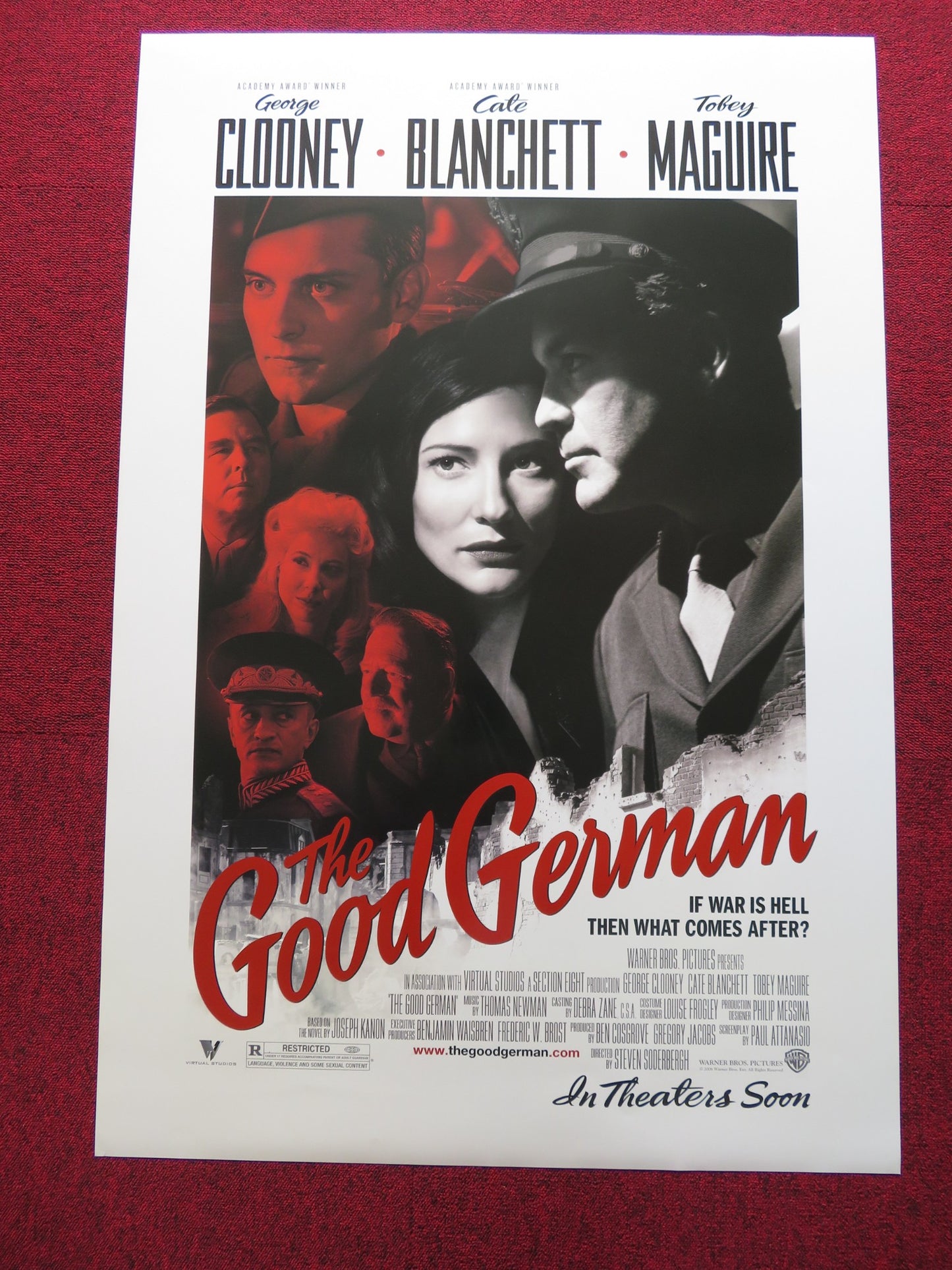 THE GOOD GERMAN US ONE SHEET ROLLED POSTER GEORGE CLOONEY CATE BLANCHETT 2006 - Rendezvous Cinema