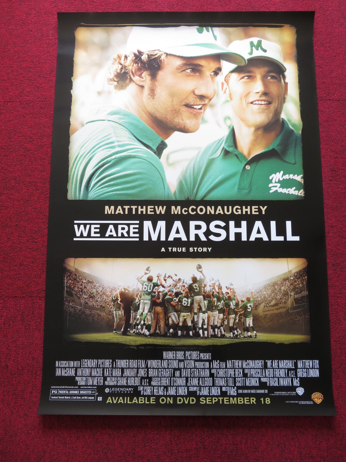 WE ARE MARSHALL US ONE SHEET ROLLED POSTER MATTHEW MCCONAUGHEY MATTHEW FOX 2006 - Rendezvous Cinema