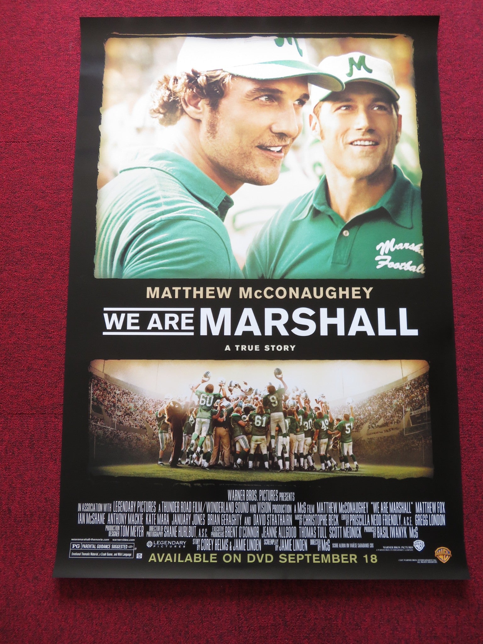 WE ARE MARSHALL US ONE SHEET ROLLED POSTER MATTHEW MCCONAUGHEY MATTHEW FOX 2006 - Rendezvous Cinema
