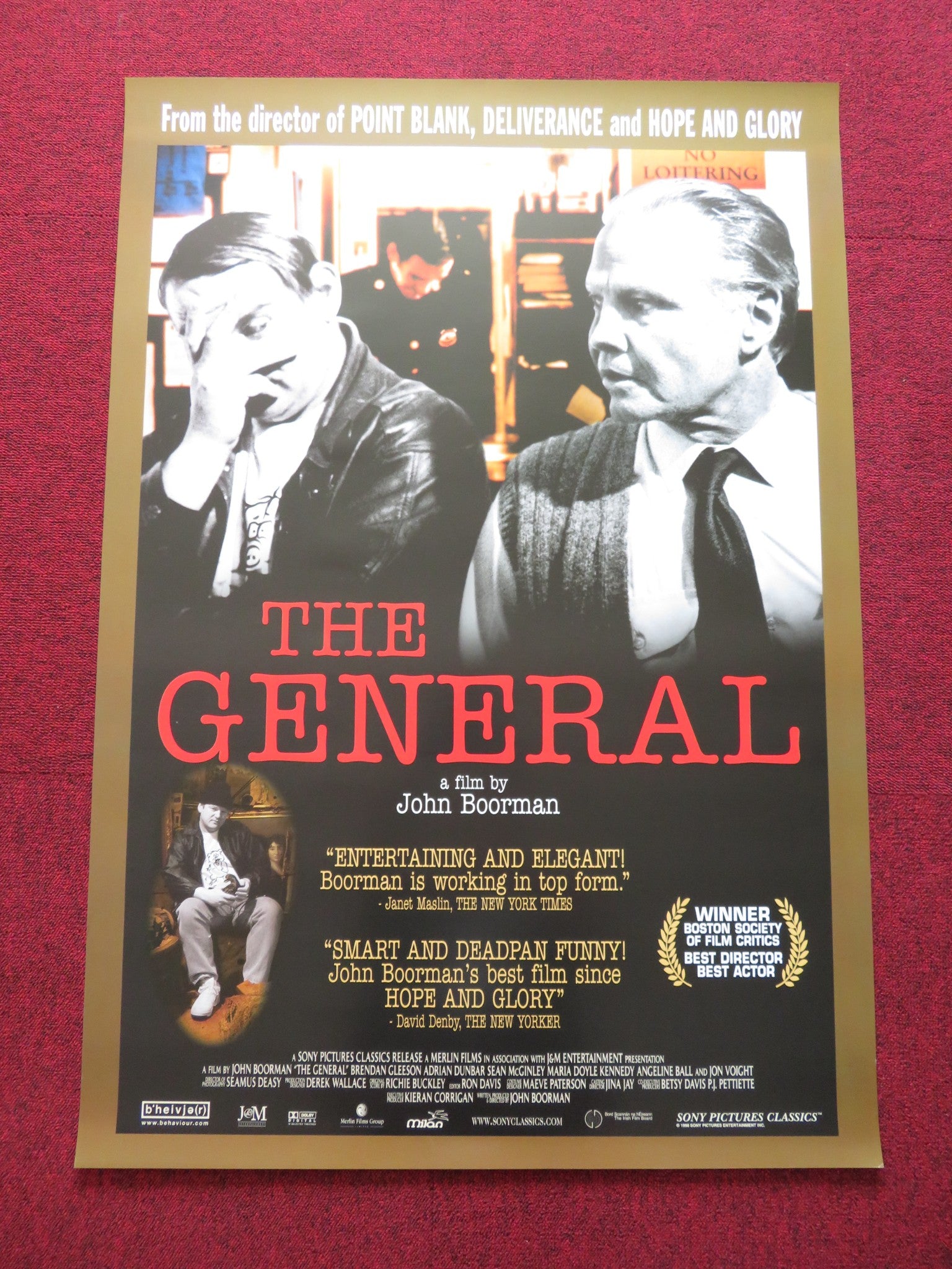 THE GENERAL US ONE SHEET ROLLED POSTER JON VOIGHT ADRIAN DUNBAR 1998 - Rendezvous Cinema