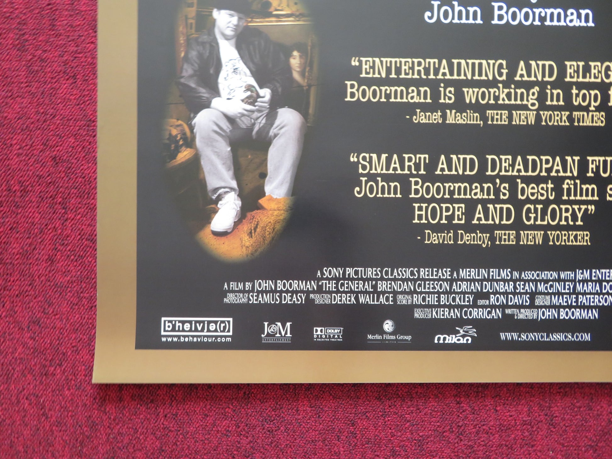 THE GENERAL US ONE SHEET ROLLED POSTER JON VOIGHT ADRIAN DUNBAR 1998 - Rendezvous Cinema