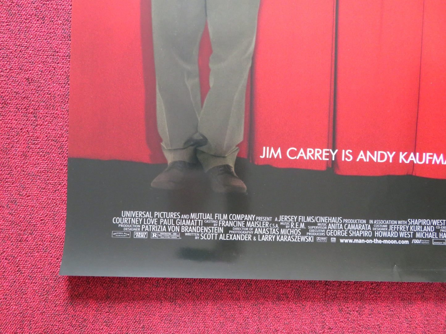 MAN ON THE MOON US ONE SHEET ROLLED POSTER JIM CARREY GERRY BECKER 1999 - Rendezvous Cinema