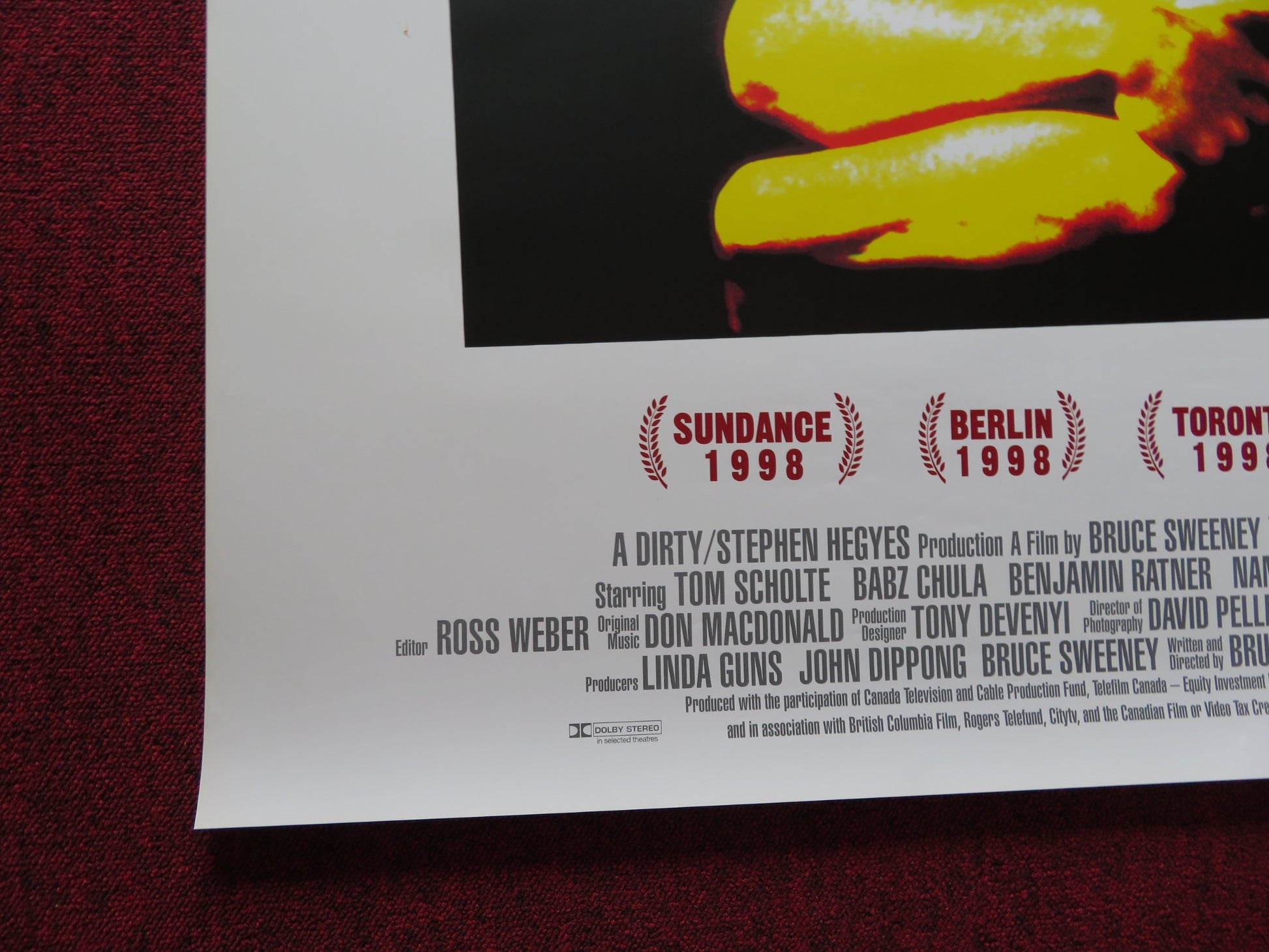 DIRTY US ONE SHEET ROLLED POSTER TOM SCHOLTE BABS CHULA 1998 - Rendezvous Cinema