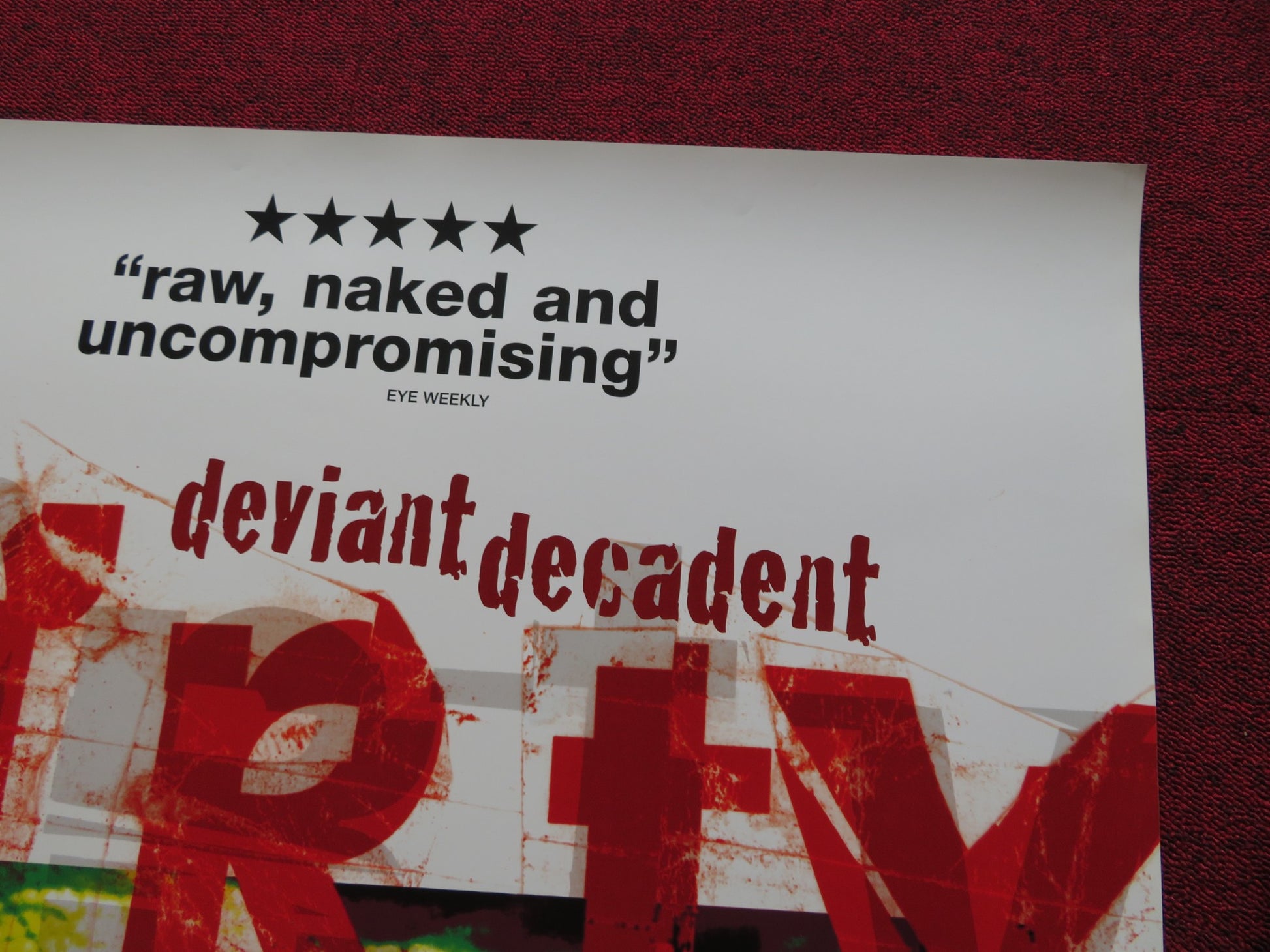 DIRTY US ONE SHEET ROLLED POSTER TOM SCHOLTE BABS CHULA 1998 - Rendezvous Cinema