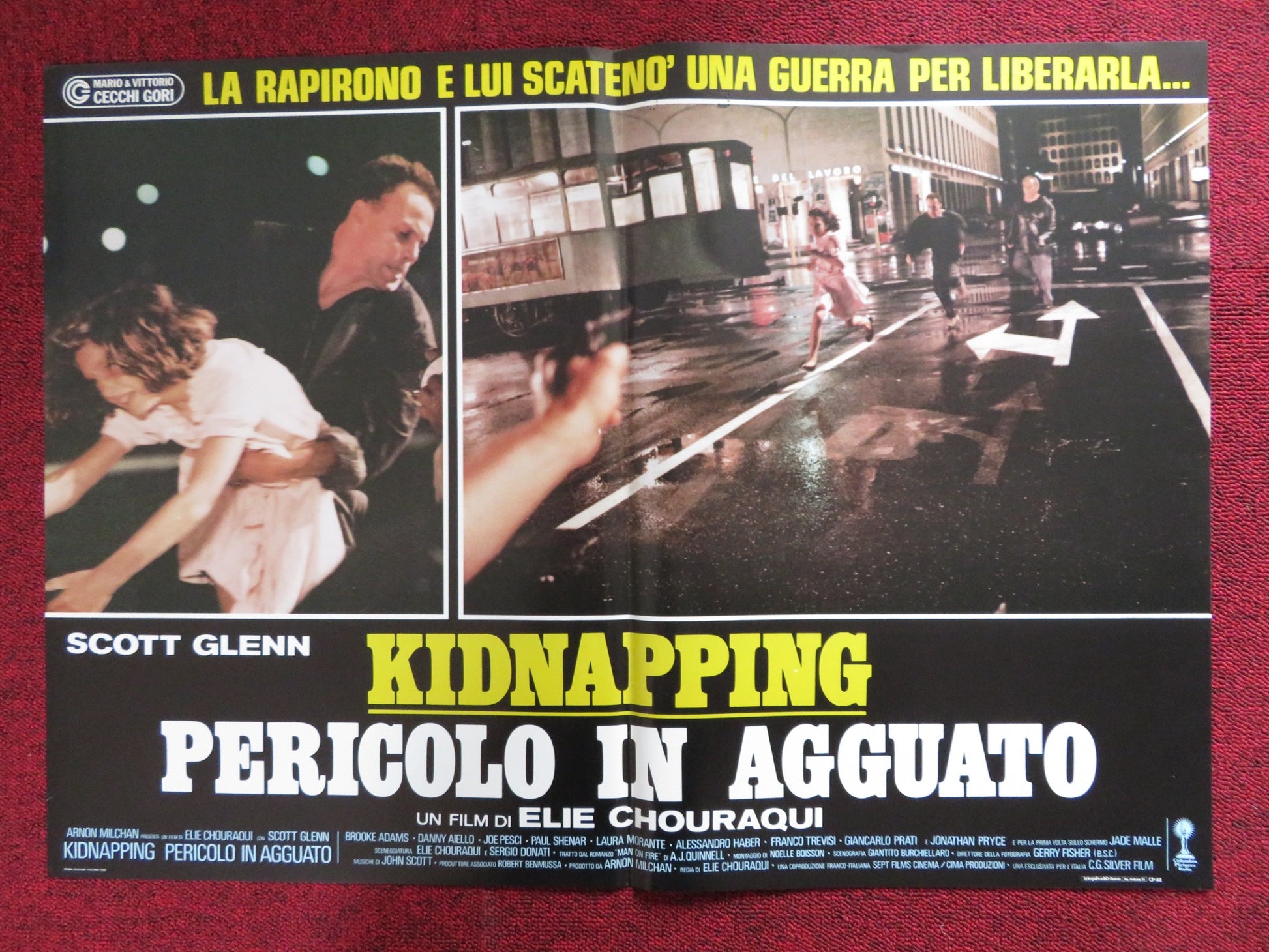 MAN ON FIRE - A ITALIAN FOTOBUSTA POSTER SCOTT GLEN JADE MALLE 1987 - Rendezvous Cinema