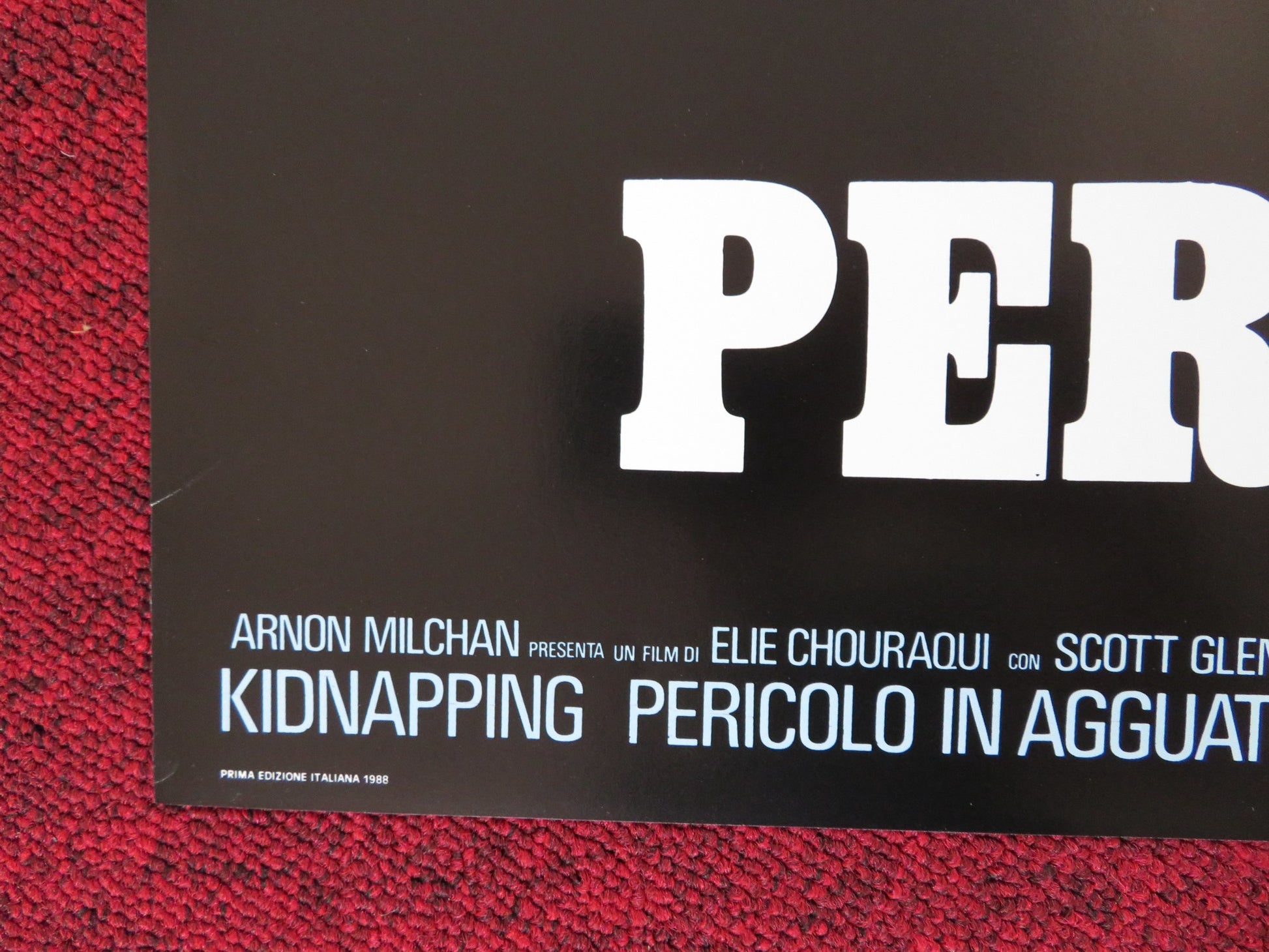 MAN ON FIRE - A ITALIAN FOTOBUSTA POSTER SCOTT GLEN JADE MALLE 1987 - Rendezvous Cinema