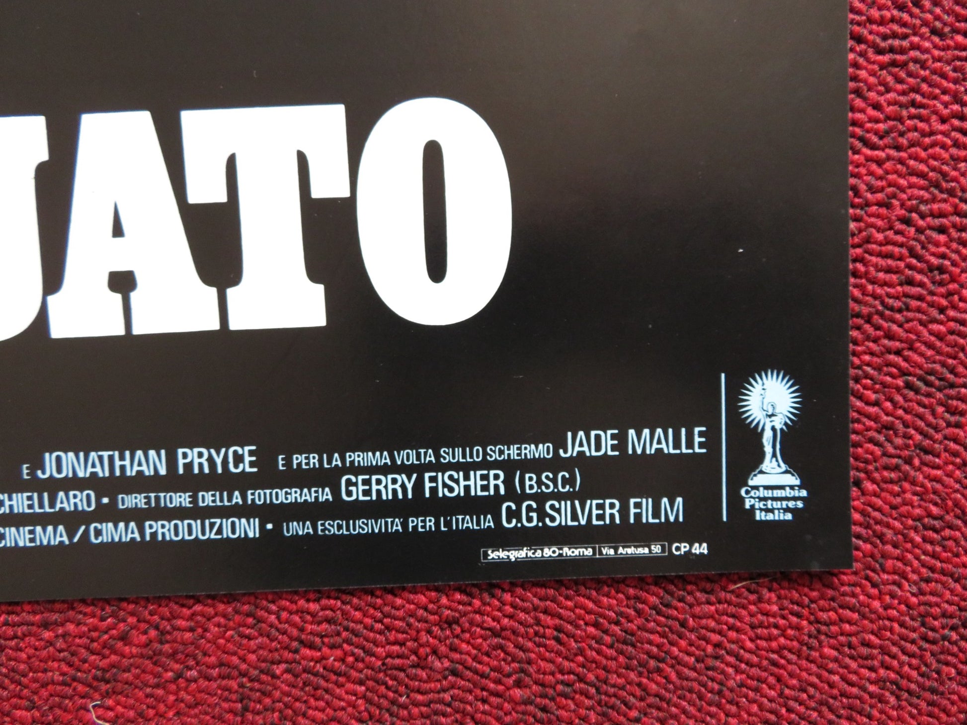 MAN ON FIRE - A ITALIAN FOTOBUSTA POSTER SCOTT GLEN JADE MALLE 1987 - Rendezvous Cinema