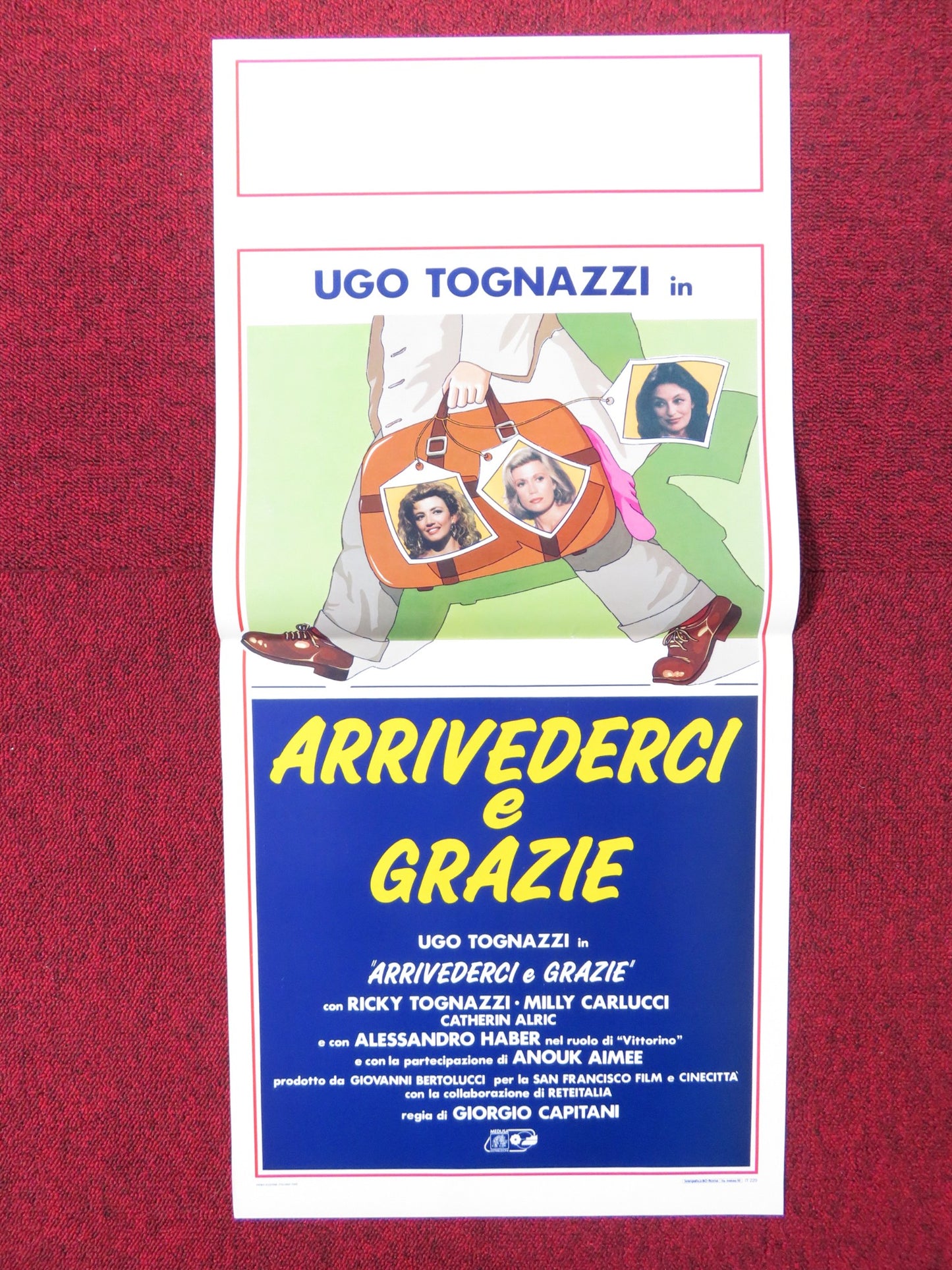 ARRIVEDERCI E GRAZIE ITALIAN LOCANDINA POSTER UGO TOGNAZZI RICKY TOGNAZZI 1988 - Rendezvous Cinema