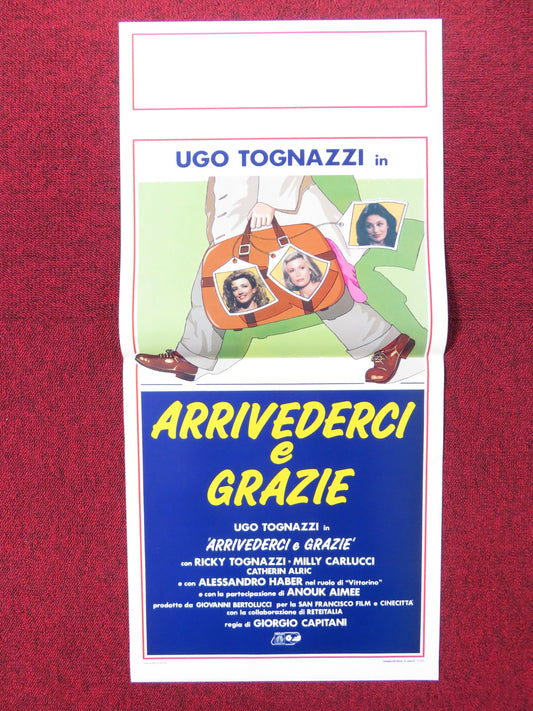 ARRIVEDERCI E GRAZIE ITALIAN LOCANDINA POSTER UGO TOGNAZZI RICKY TOGNAZZI 1988 - Rendezvous Cinema