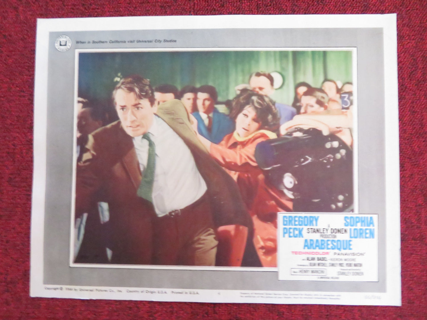 ARABESQUE US LOBBY CARD FULL SET GREGORY PECK SOPHIA LOREN 1966 - Rendezvous Cinema