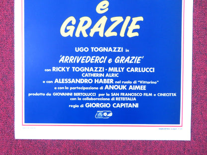 ARRIVEDERCI E GRAZIE ITALIAN LOCANDINA POSTER UGO TOGNAZZI RICKY TOGNAZZI 1988 - Rendezvous Cinema