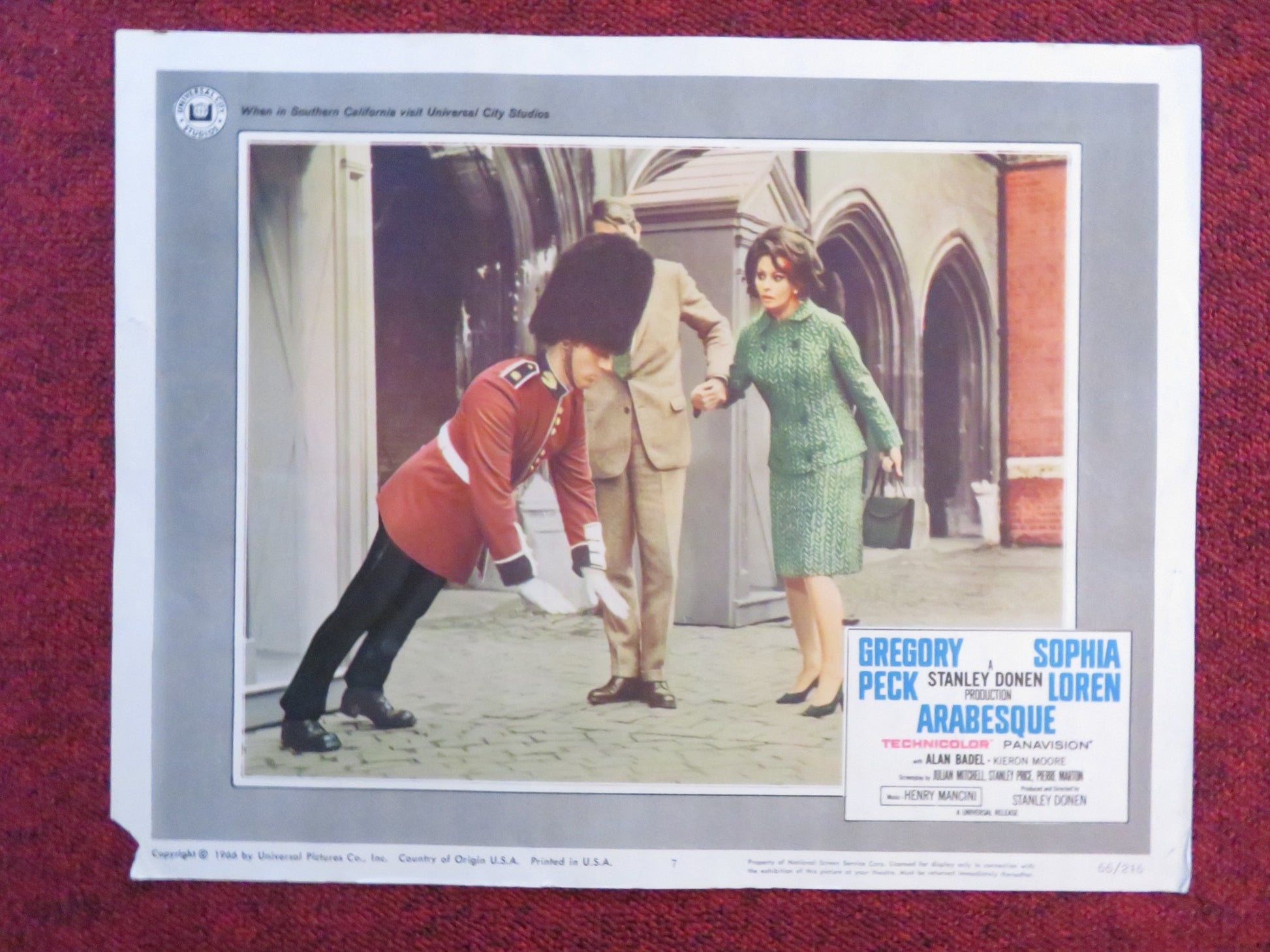 ARABESQUE US LOBBY CARD FULL SET GREGORY PECK SOPHIA LOREN 1966 - Rendezvous Cinema