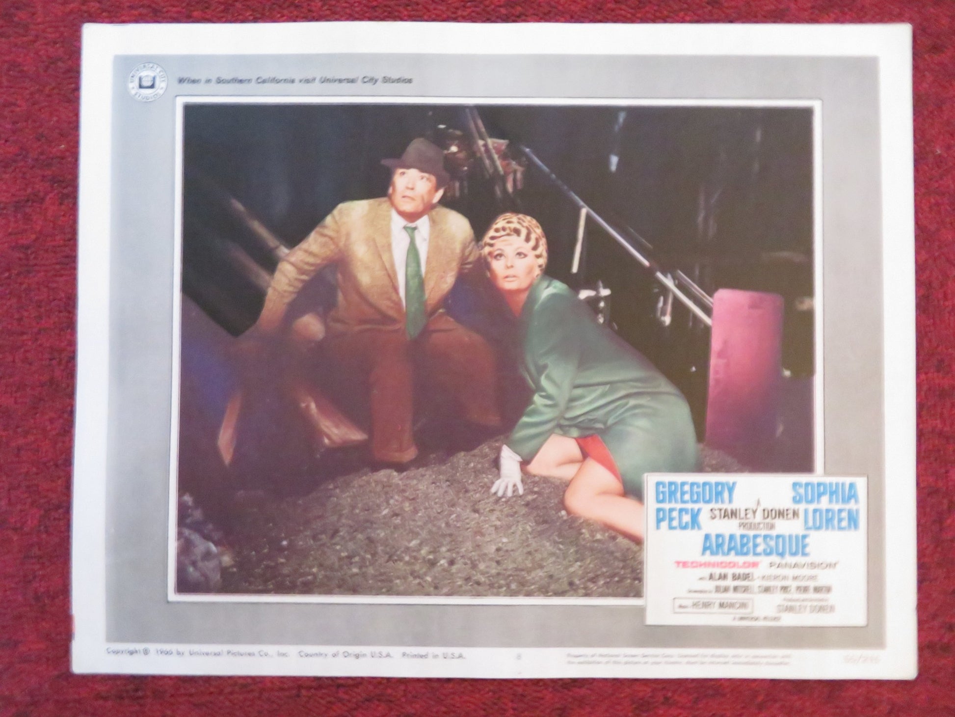 ARABESQUE US LOBBY CARD FULL SET GREGORY PECK SOPHIA LOREN 1966 - Rendezvous Cinema