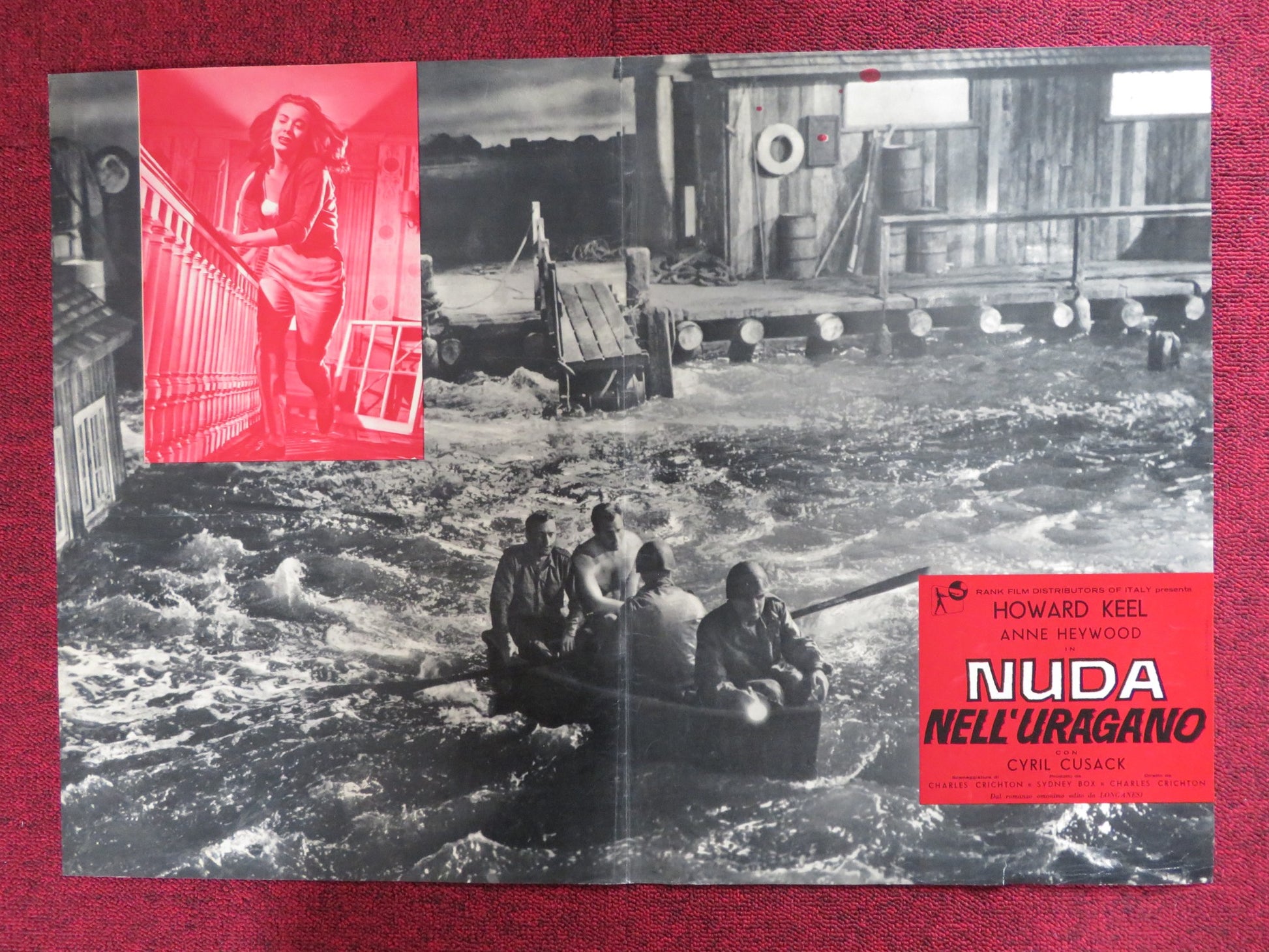 NUDA NELL'URAGANO - A ITALIAN FOTOBUSTA POSTER HOWARD KEEL CYRIL CUSACK 1958 - Rendezvous Cinema