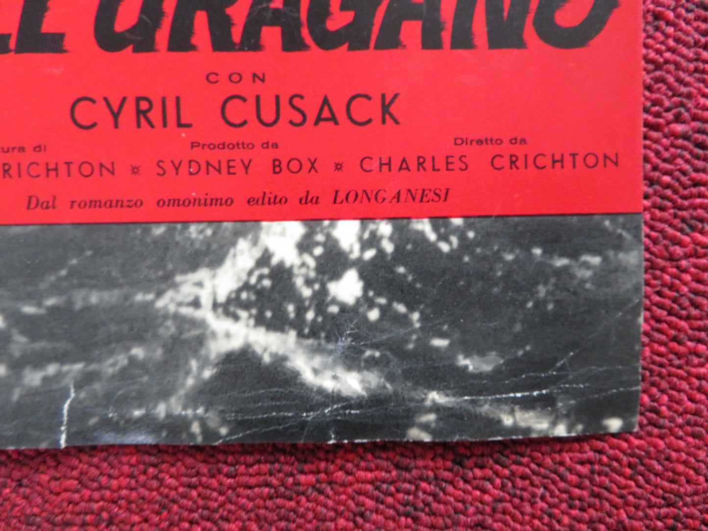 NUDA NELL'URAGANO - A ITALIAN FOTOBUSTA POSTER HOWARD KEEL CYRIL CUSACK 1958 - Rendezvous Cinema