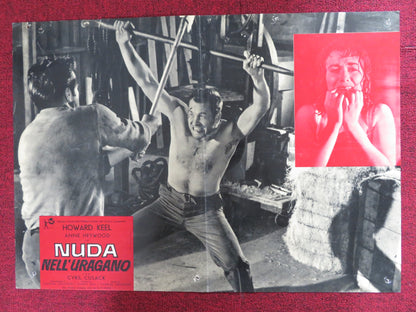 NUDA NELL'URAGANO - B ITALIAN FOTOBUSTA POSTER HOWARD KEEL CYRIL CUSACK 1958 - Rendezvous Cinema