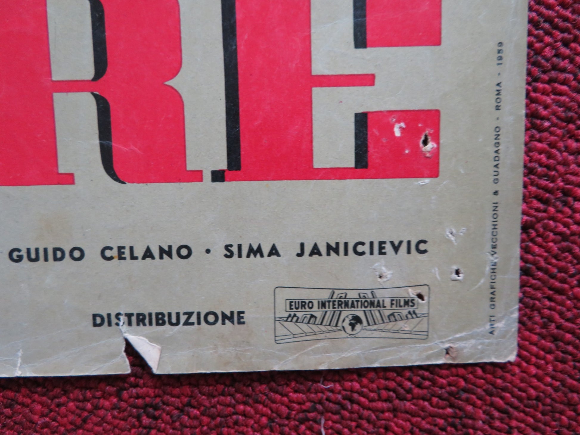 IL VENDICATORE / DUBROWSKY - A ITALIAN FOTOBUSTA POSTER JOHN FORSYTHE 1959 - Rendezvous Cinema