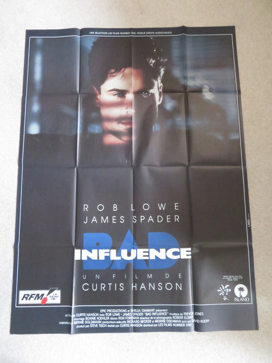 BAD INFLUENCE FRENCH GRANDE POSTER ROB LOWE JAMES SPADER 1990