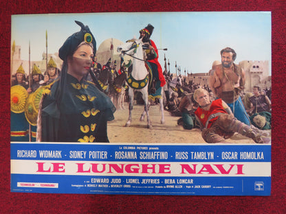 THE LONG SHIPS ITALIAN FOTOBUSTA POSTER SIDNEY POITIER RICHARD WIDMARK 1964 - Rendezvous Cinema