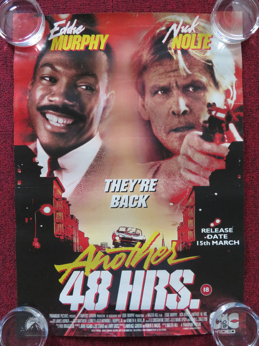 ANOTHER 48 HRS VHS VIDEO POSTER EDDIE MURPHY NICK NOLT 1990 - Rendezvous Cinema