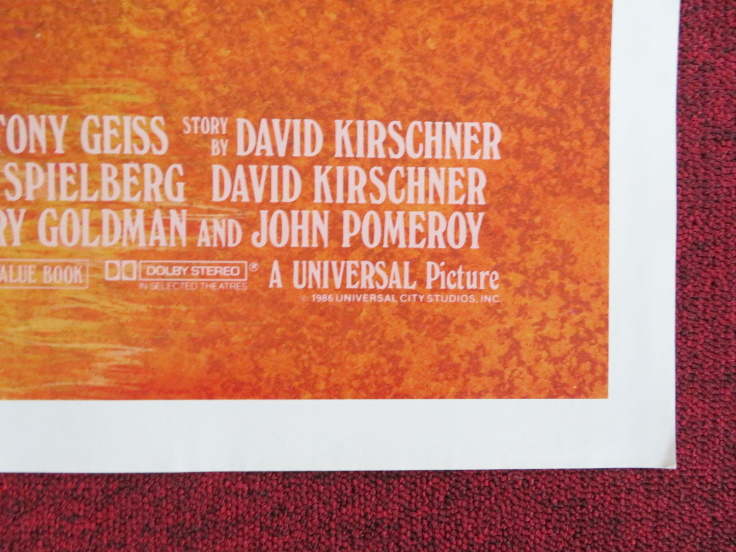 AN AMERICAN TAIL - A FOLDED US ONE SHEET POSTER ERICA YOHN NEHEMIAH PERSOFF 1986 - Rendezvous Cinema