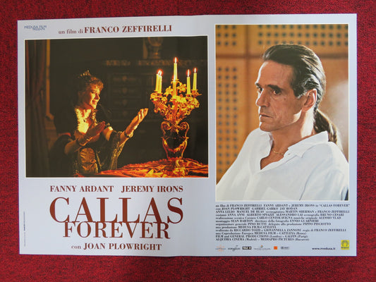 CALLAS FOREVER - F ITALIAN FOTOBUSTA POSTER FANNY ARDANT JEREMY IRONS 1990 - Rendezvous Cinema