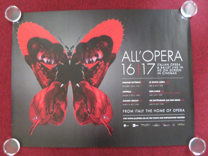 ALL'OPERA ITALIAN OPERA AND BALLET LIVE UK QUAD ROLLED POSTER 2017 - Rendezvous Cinema