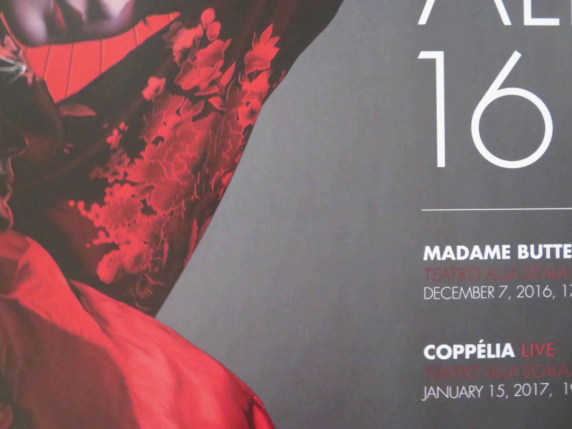 ALL'OPERA ITALIAN OPERA AND BALLET LIVE UK QUAD ROLLED POSTER 2017 - Rendezvous Cinema