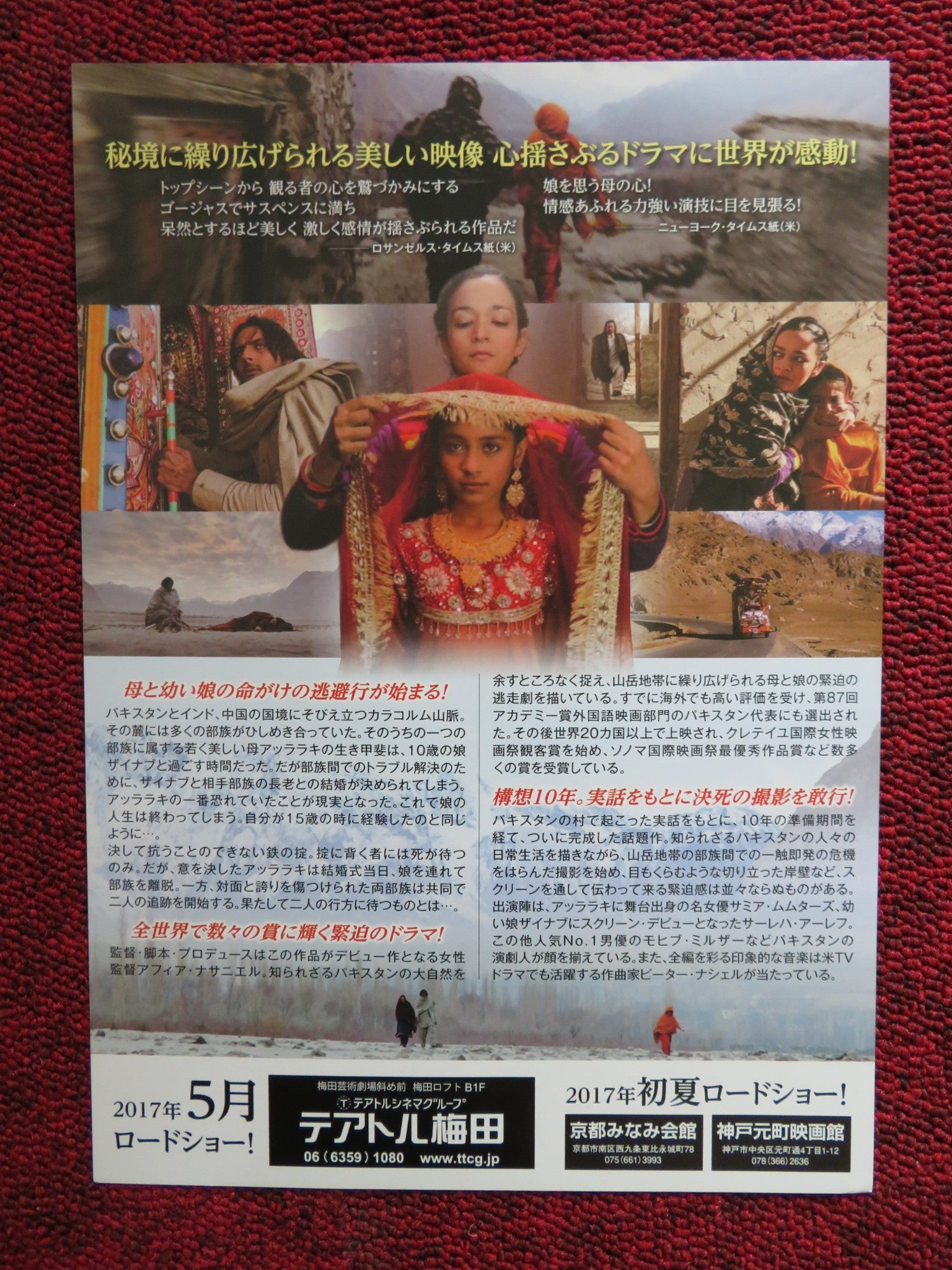 DUKHTAR JAPANESE CHIRASHI (B5) POSTER SAMIYA MUMTAZ MOHIB MIRZA 2014 - Rendezvous Cinema